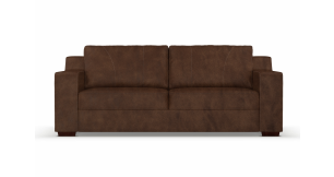 Presley 3 Division Leather Couch, Spice