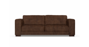 Cassidy 3 Division Leather Couch, Spice