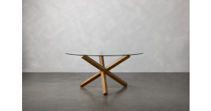 Calypso Dining Table, Flaked Oak
