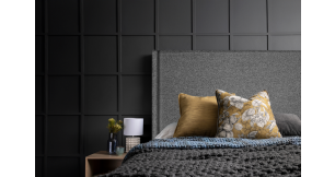 Eve King Headboard, Black/Silver