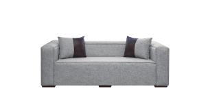 Floyd 3 Seater Couch With Scatters, Grey