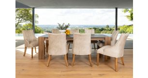 Sheffield Shell 8 Seater Dining Combo