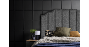 Wendy King Headboard, Black/Silver