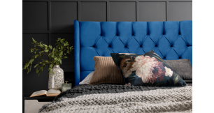 Winston Double Headboard, Blue